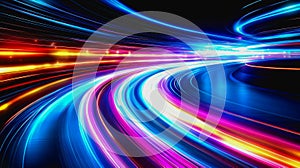 Futuristic Glowing Neon Digital Interface Design