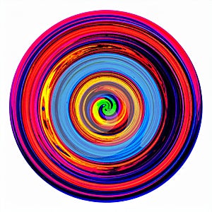 Dynamic Multicolored Abstract Spiral Vortex