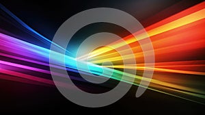 Neon Lights - Abstract Colorful Curve Speed Background with Lines