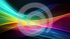 Neon Lights - Abstract Colorful Curve Speed Background with Lines