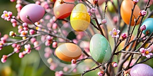 Vibrant Easter Egg Tree A Festive Springtime Display for Holiday Decor