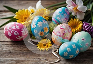 Vibrant Easter Eggs: Flowers and Craftsmanship