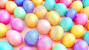 Vibrant Easter Eggs with Intricate Patterns