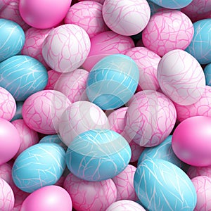 Vibrant easter eggs pattern on solid background, perfect for festive designs and celebrations