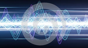 Dynamic Digital Sound Waves Background
