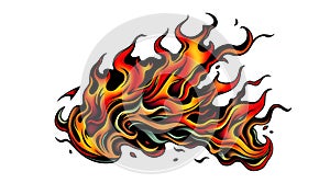 Fiery Blaze - Dynamic Flame Illustration for Bold Designs
