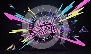 Neon Graffiti Explosion