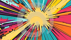 A Vibrant and Engaging Comic Book Style Dynamic Background Ideal for Storytelling Purposes photo