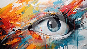 Vibrant Exaggeration: Artistic Eye Paintings With Abstract Brushstrokes