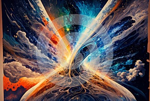 Vibrant Explosion of Color in Abstract Topaz-Inspired Art photo