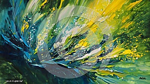 Vibrant explosion of color and texture photo