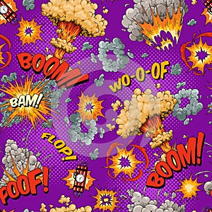 Vibrant explosive comic book graphic