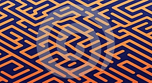 Abstract Geometric Maze Pattern