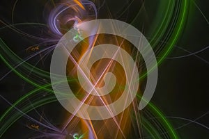 Vibrant fantasy illustration future flame colorful painting wallpaper swirl magic fractal design background rendering photo