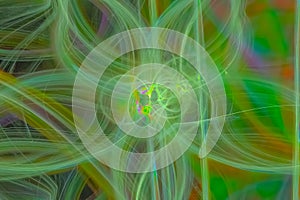 Vibrant fantasy illustration future surreal flame colorful painting wallpaper swirl magic fractal design background rendering photo