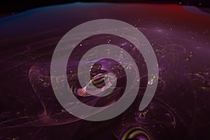 vibrant fantasy illustration wallpaper swirl magic fractal design background rendering photo