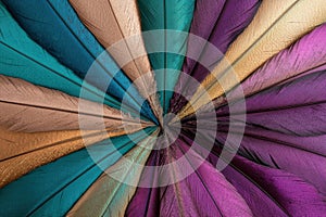 Vibrant Feather Texture Abstract Design