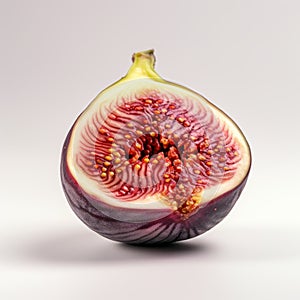 Vibrant Fig Image On Grey Background - Cross Processing Style