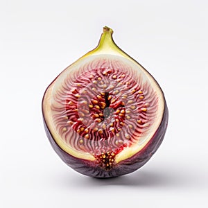 Vibrant Fig Photography On White Background: Bold Lines And Grotesque Beauty