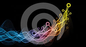 A vibrant financial growth chart with a rising trajectory, symbolizing futuristic analytics photo