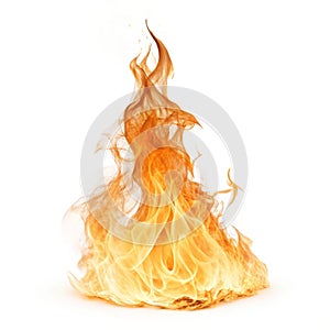 Fire flame isolated on white