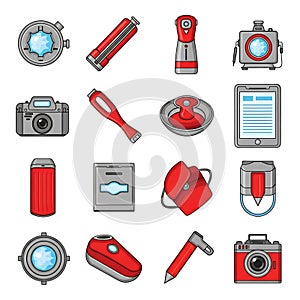 Collection of Gadgets and Tools Icons