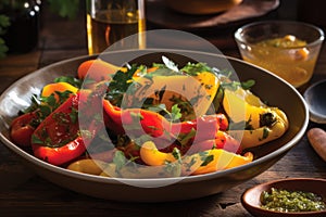 the vibrant flavors of chile peppers, citrus, and herbs combine in fusion dish