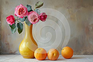 Vibrant floral arrangement with oranges