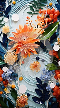 Vibrant Floral Symphony: Capturing Natures Intricate Textures in Motion