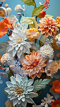 Vibrant Floral Symphony: Capturing Natures Intricate Textures in Motion