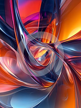 Vibrant flow an exploration of abstract shapes and nonrepresentational forms in colorful liquid dynamics photo