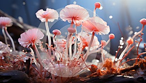 Vibrant flower blossoms in nature colorful underwater garden generated by AI