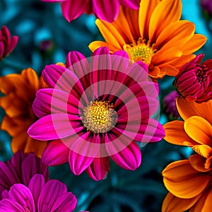 vibrant flowers close up k uhd very detailed high quality hig