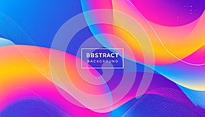 Vibrant Fluid Gradient Waves with Thin Line Patterns