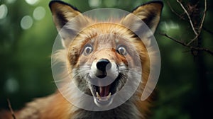 Vibrant Fox Headshot Photography With A Humorous Twist
