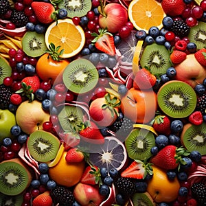 Vibrant Fruit Medley: Nature\'s Palette