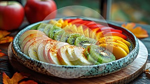 Vibrant Fruit Platter Arrangement. Generative ai