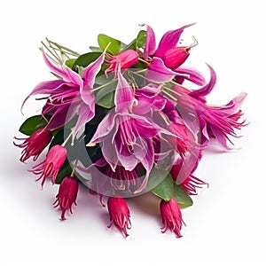 Vibrant Fuchsia Bouquet: Organic Form And Naturalistic Charm