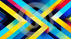Vibrant Geometric Abstract with Bold Color Blocks