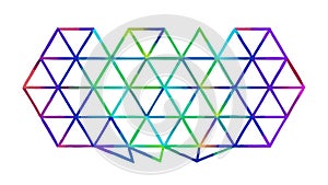 Vibrant Geometric Abstract Pattern with Hexagonal Grid Structure. Modern Design. vector design Generative AI