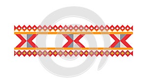 Vibrant Geometric Aztec Pattern Border, Ethnic Design, vector design Generative AI