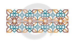 Vibrant Geometric Border Pattern: Ornamental Modern Ethnic Design vector design Generative AI
