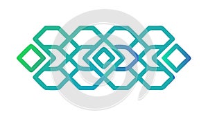 Vibrant Geometric Interlacing Abstract Pattern, vector design Generative AI