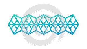 Vibrant Geometric Interlock Pattern Vector Border, vector design Generative AI