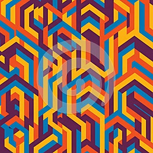 Repeated elements create an intricate and dynamic visual effect,