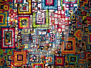 Vibrant geometric pattern