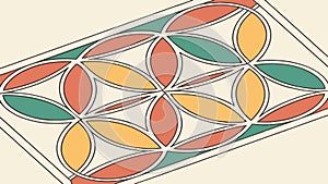 Vibrant geometric pattern, interconnected forms. vector design Generative AI