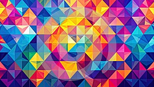 Vibrant Geometric Pattern with Triangles