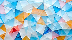 Vibrant Geometric Patterns: Triangles, Squares, and Diamonds on White