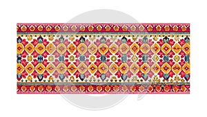 Vibrant Geometric Repeating Border Pattern, vector design Generative AI